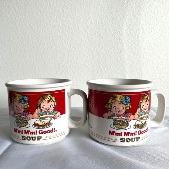 Vintage 1993 Campbells Soup Mugs Set of Two - Picture 2 of 6